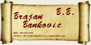 Brajan Banković vizit kartica